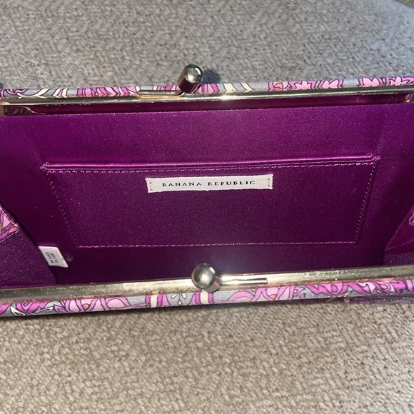 Banana Republic | Bags | New Banana Republic Clutch In  New Banana Republic Clutch in Purple and Gray​